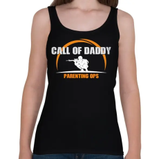 PRINTFASHION Call of Daddy apa vigyáz rád - Női atléta - Fekete