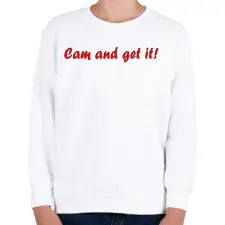 PRINTFASHION Cam and get it - Gyerek pulóver - Fehér gyerek pulóver, kardigán