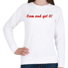PRINTFASHION Cam and get it - Női pulóver - Fehér női pulóver, kardigán
