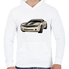 PRINTFASHION Camaro - Férfi kapucnis pulóver - Fehér