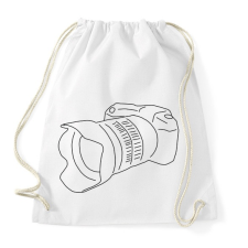 PRINTFASHION Camera - Sportzsák, Tornazsák - Fehér tornazsák
