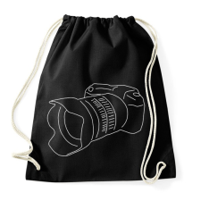 PRINTFASHION Camera - Sportzsák, Tornazsák - Fekete tornazsák