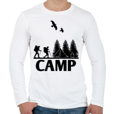 PRINTFASHION camping  - Férfi hosszú ujjú póló - Fehér férfi póló