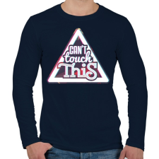 PRINTFASHION Can't touch this - Férfi hosszú ujjú póló - Sötétkék férfi póló