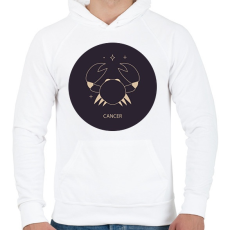 PRINTFASHION Cancer - Rák - Férfi kapucnis pulóver - Fehér