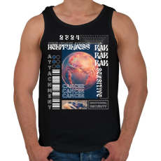 PRINTFASHION Cancer - Streetwear sryle - Férfi atléta - Fekete