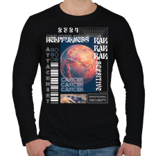 PRINTFASHION Cancer - Streetwear sryle - Férfi hosszú ujjú póló - Fekete férfi póló