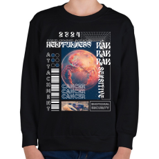 PRINTFASHION Cancer - Streetwear sryle - Gyerek pulóver - Fekete