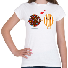 PRINTFASHION Candy Crush - Női póló - Fehér