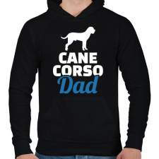 PRINTFASHION Cane Corso Dad - Férfi kapucnis pulóver - Fekete férfi pulóver, kardigán
