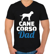 PRINTFASHION Cane Corso Dad - Férfi V-nyakú póló - Fekete