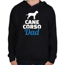 PRINTFASHION Cane Corso Dad - Gyerek kapucnis pulóver - Fekete gyerek pulóver, kardigán