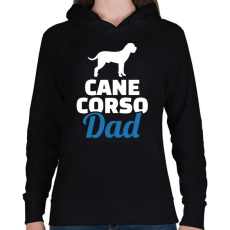 PRINTFASHION Cane Corso Dad - Női kapucnis pulóver - Fekete