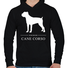 PRINTFASHION Cane Corso - Férfi kapucnis pulóver - Fekete