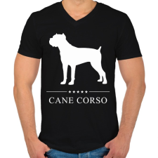 PRINTFASHION Cane Corso - Férfi V-nyakú póló - Fekete férfi póló