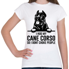 PRINTFASHION Cane Corso hug - Női póló - Fehér női póló