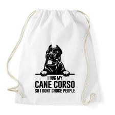PRINTFASHION Cane Corso hug - Sportzsák, Tornazsák - Fehér tornazsák