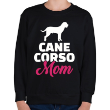 PRINTFASHION Cane Corso Mom - Gyerek pulóver - Fekete gyerek pulóver, kardigán