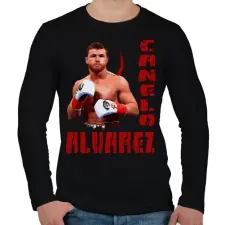 PRINTFASHION canelo alvarez - Férfi hosszú ujjú póló - Fekete férfi póló