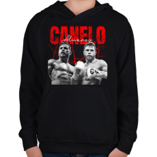 PRINTFASHION Canelo Alvarez - Gyerek kapucnis pulóver - Fekete