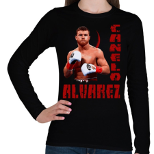 PRINTFASHION canelo alvarez - Női hosszú ujjú póló - Fekete női póló