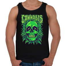 PRINTFASHION Cannabis - Férfi atléta - Fekete