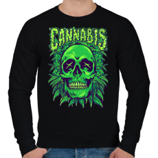 PRINTFASHION Cannabis - Férfi pulóver - Fekete