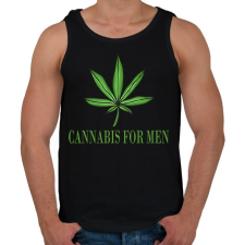 PRINTFASHION Cannabis for men - Férfi atléta - Fekete atléta, trikó