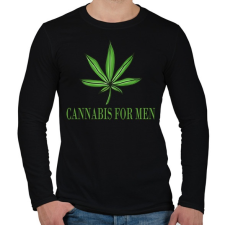 PRINTFASHION Cannabis for men - Férfi hosszú ujjú póló - Fekete férfi póló