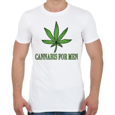 PRINTFASHION Cannabis for men - Férfi póló - Fehér férfi póló