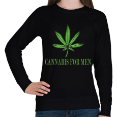 PRINTFASHION Cannabis for men - Női pulóver - Fekete