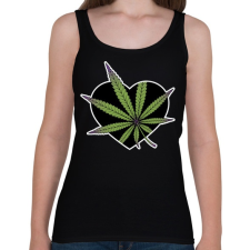 PRINTFASHION cannabis heart-01 - Női atléta - Fekete női trikó