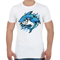 PRINTFASHION Cápa - Férfi póló - Fehér