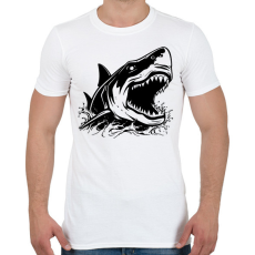 PRINTFASHION cápa - Férfi póló - Fehér