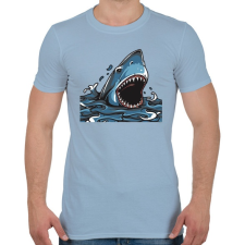 PRINTFASHION CÁPA - Férfi póló - Világoskék férfi póló