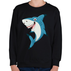 PRINTFASHION cápa - Gyerek pulóver - Fekete