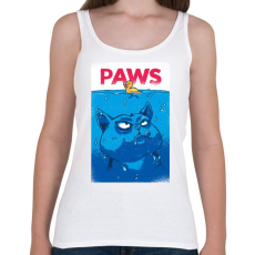 PRINTFASHION Cápa macska - Női atléta - Fehér