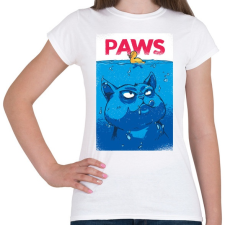 PRINTFASHION Cápa macska - Női póló - Fehér női póló