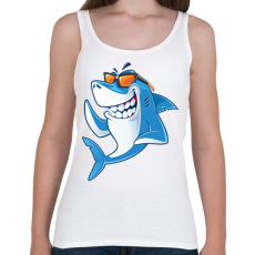 PRINTFASHION Cápa  - Női atléta - Fehér