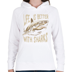 PRINTFASHION Cápa - Női kapucnis pulóver - Fehér