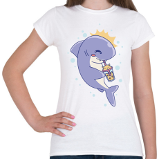 PRINTFASHION Cápa - Női póló - Fehér