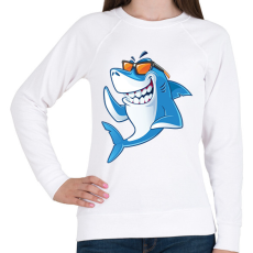 PRINTFASHION cápa - Női pulóver - Fehér