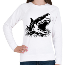 PRINTFASHION cápa - Női pulóver - Fehér női pulóver, kardigán