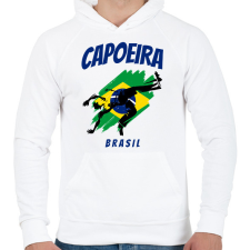 PRINTFASHION CAPOEIRA BRASIL - Férfi kapucnis pulóver - Fehér férfi pulóver, kardigán
