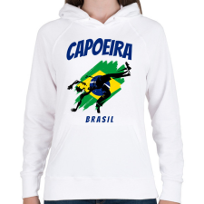 PRINTFASHION CAPOEIRA BRASIL - Női kapucnis pulóver - Fehér női pulóver, kardigán