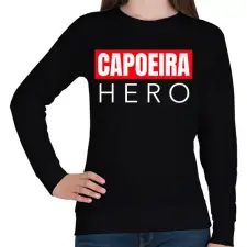PRINTFASHION CAPOEIRA HERO - Női pulóver - Fekete női pulóver, kardigán