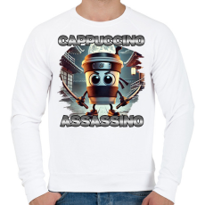 PRINTFASHION Cappuccino Assassino - Férfi pulóver - Fehér