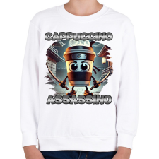PRINTFASHION Cappuccino Assassino - Gyerek pulóver - Fehér gyerek pulóver, kardigán
