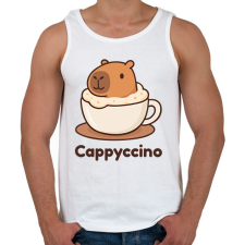 PRINTFASHION Cappyccino - Férfi atléta - Fehér női trikó