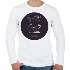 PRINTFASHION Capricorn - Bak - Férfi hosszú ujjú póló - Fehér